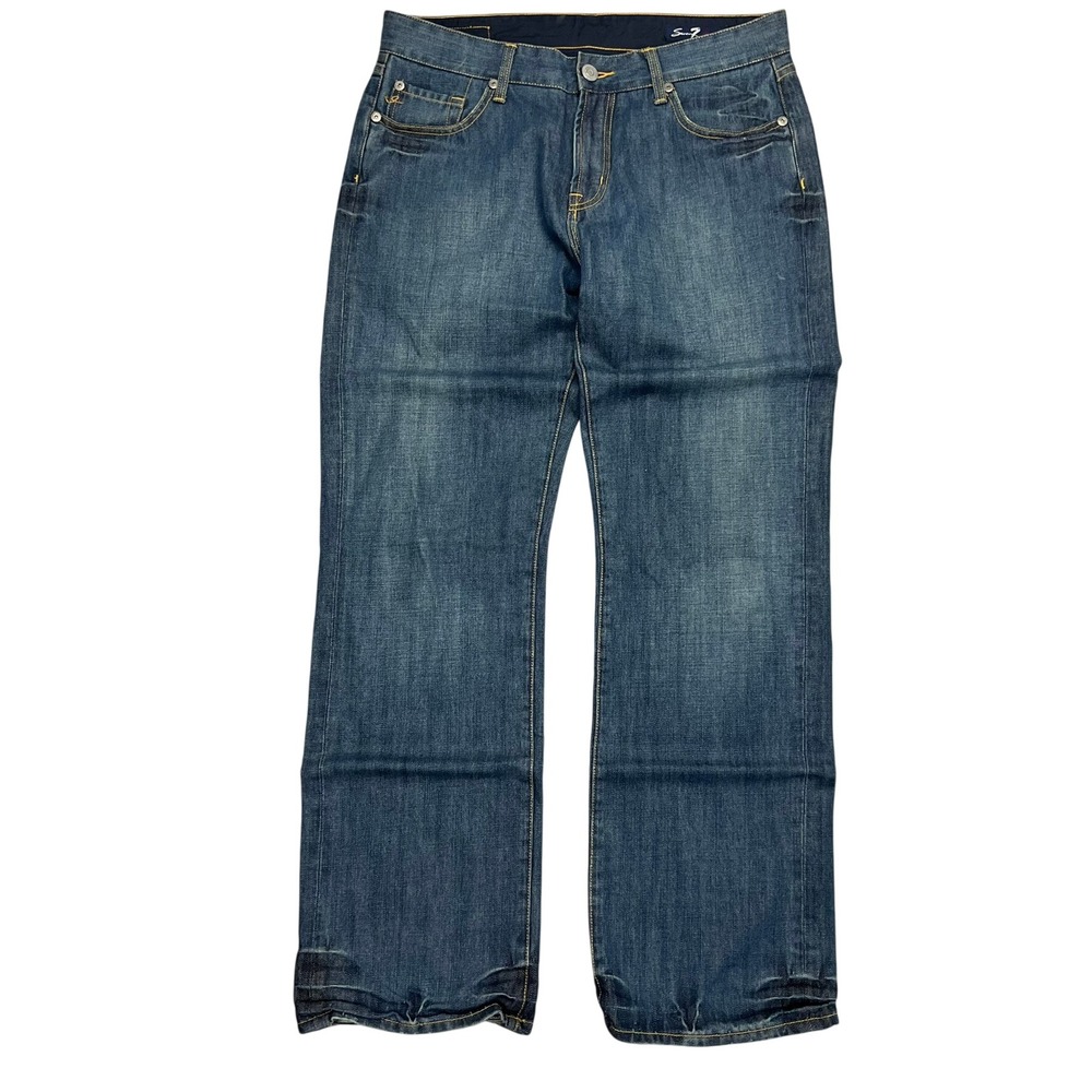 Seven7 Premium Mens Denim Jeans 34x32 Medium Wash Relaxed Straight Leg EUC